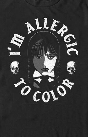 Wednesday Allergic To Color T-Shirt image number 2