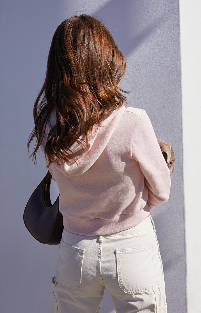 Light pink crystal best sale hoodie