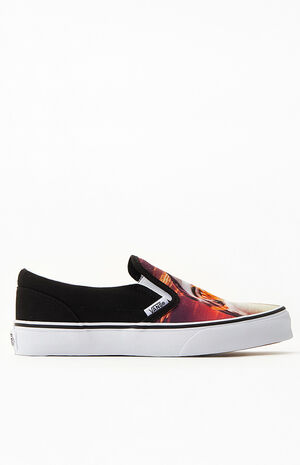 Kids Shark Sunset Classic Slip-On Shoes image number 2