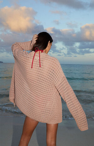 Picnic Collared Crochet Cardigan image number 4