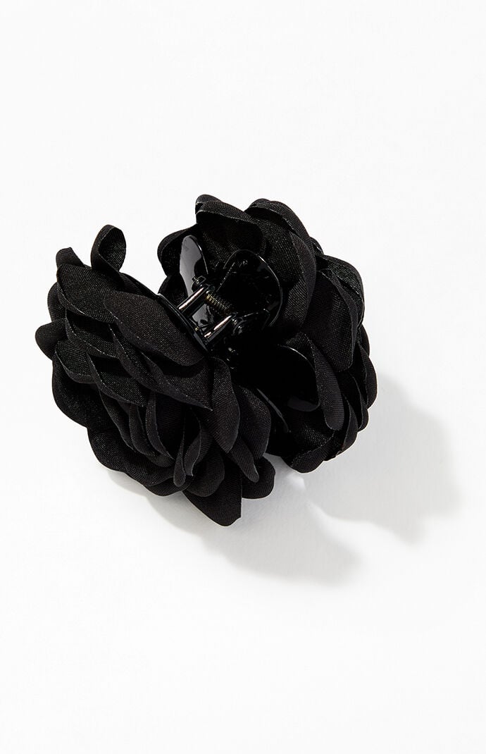 LA Hearts Black Rose Hair Claw Clip