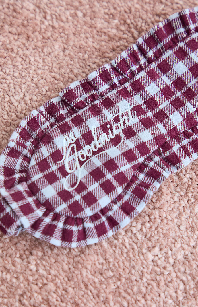 PS GOODNIGHT Plaid Woven Sleep Eye Mask