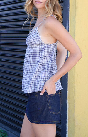 Blue Tiffany Plaid Tank Top image number 2