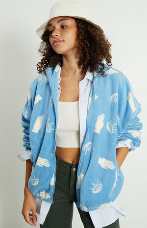 Livin' Free Full Zip Sherpa Fleece Jacket image number 2