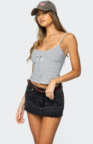 Tova Striped Scoop Tank Top image number 3
