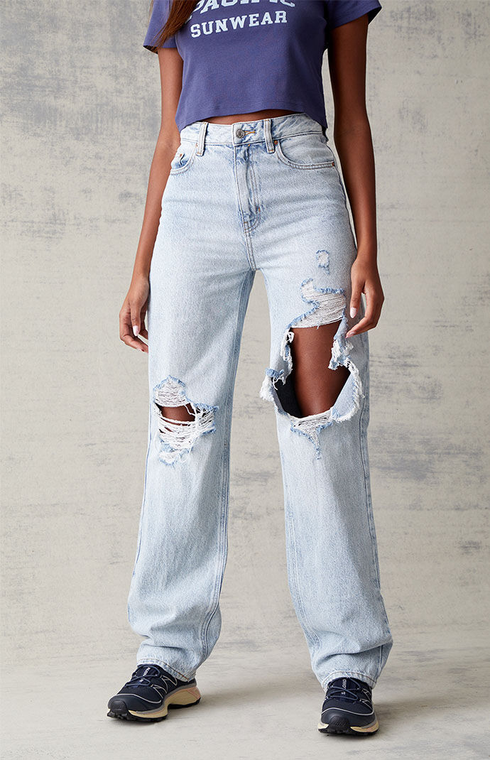 Wide leg boyfriend jeans top