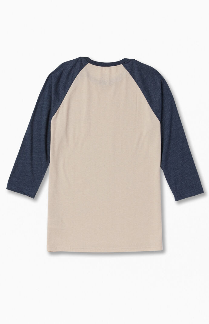 Barred 3/4 Sleeve Raglan Baseball T-Shirt