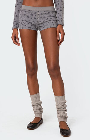 Lavender Waffle Shorts image number 1