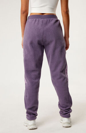 Eco Violet Tiro Sherpa Fleece Sweatpants image number 4