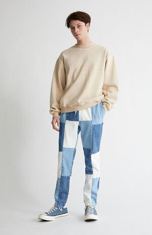 Patchwork Denim Trouser Pants image number 1