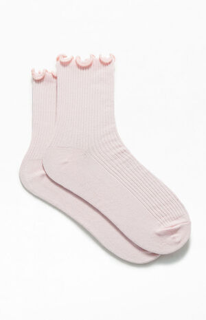 Solid Ruffle Socks image number 2