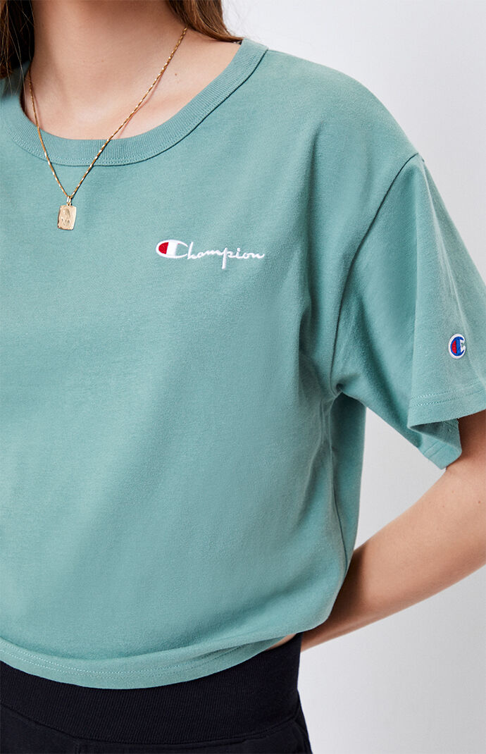 cropped champion t shirt