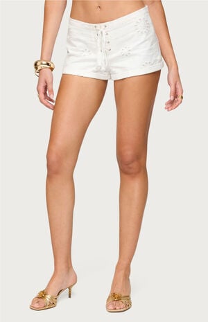 Trisha Tassle Eyelet Shorts image number 1
