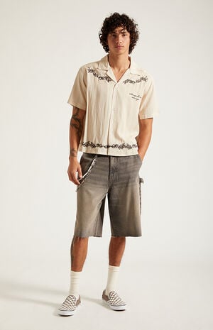 Harrison Cutoff Baggy Carpenter Denim Shorts&nbsp;Brown image number 7