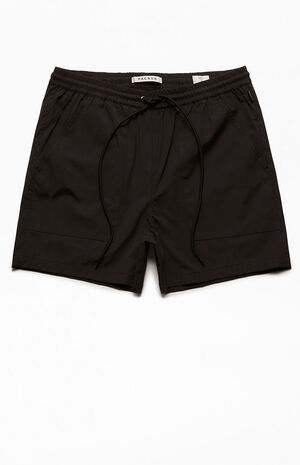 Black Nylon Volley Shorts image number 1