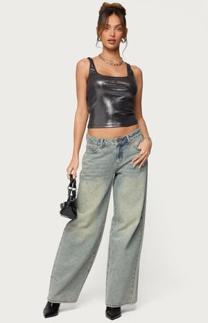 Laidie Metallic Tank Top image number 5