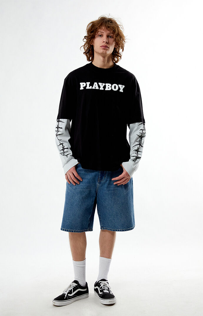 トップス PLAYBOY L/S Crew Neck Tee size 1 Playboy Sweater Crew neck Size Small Beige Long Sleeve 520