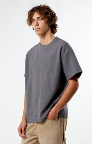 Oversized Jacquard Knit T-Shirt image number 3