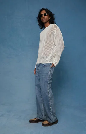 Dylan Baggy Jeans Studded Medium Blue image number 1