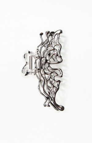 Silver Metal Heart Claw Clip image number 2