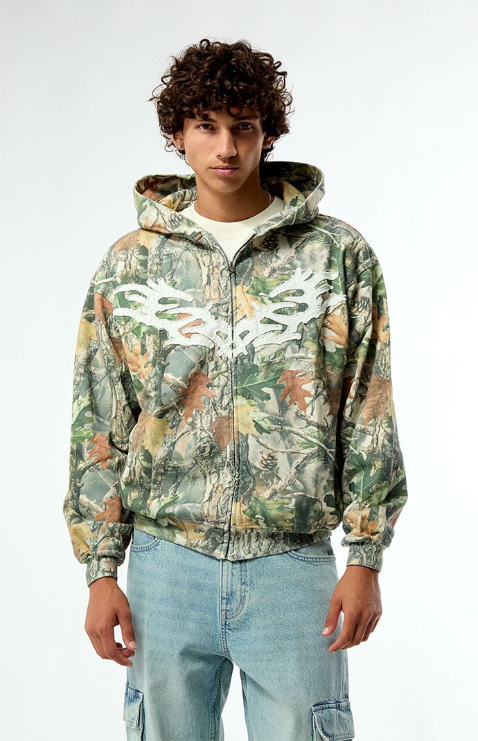 Pacsun Camo Chaos Full Zip Hoodie