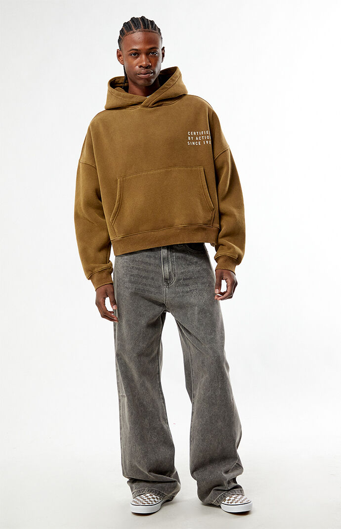 Pacsun Hustle Applique Cropped Hoodie | Pacsun