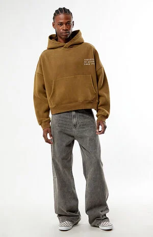 Hustle Applique Cropped Hoodie image number 5