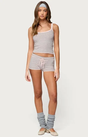 Lillian Striped Knit Tank Top image number 4