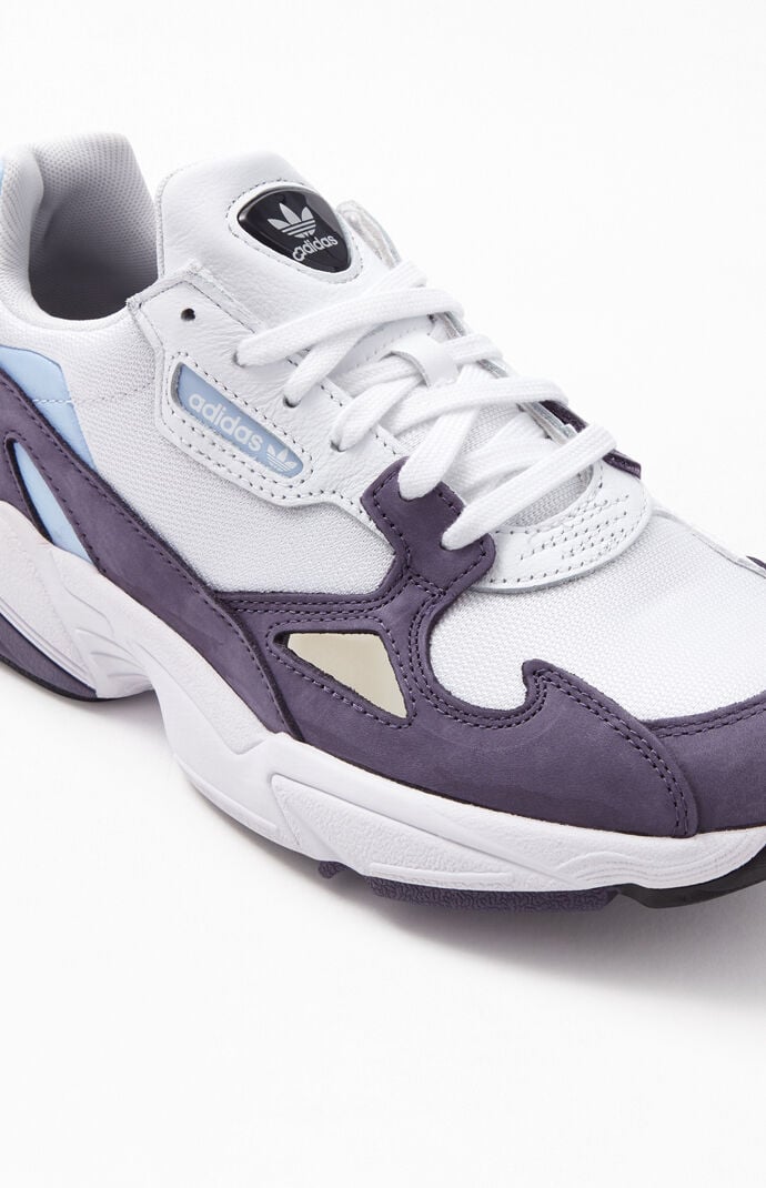 adidas falcon white purple