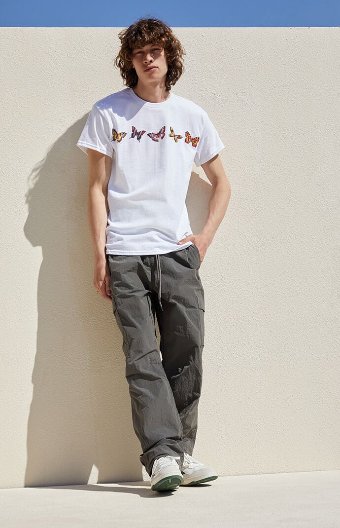 PacSun Gray Nylon Cargo Pants