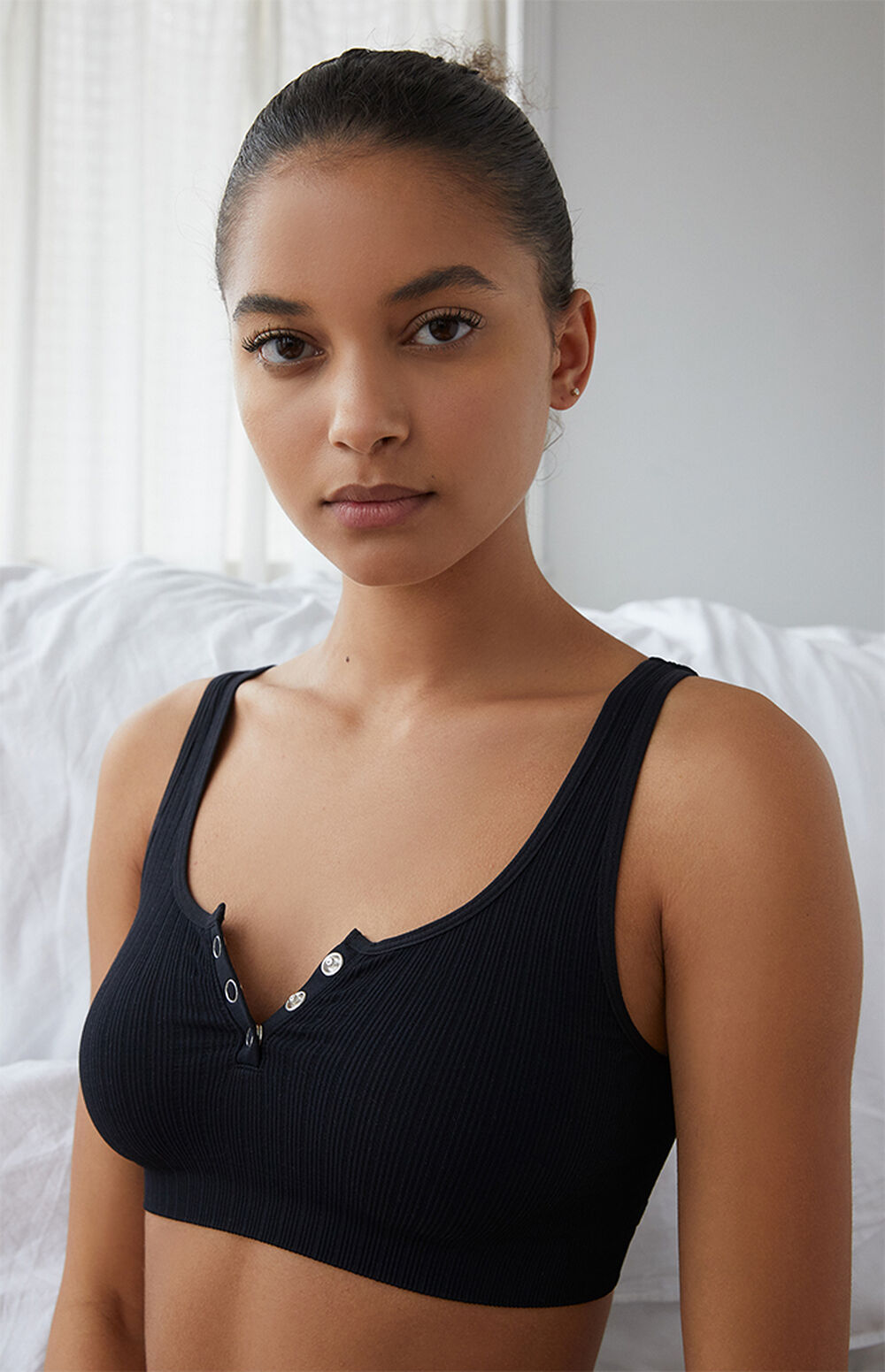 LA Hearts by PacSun Seamless Henley Sports Bra PacSun