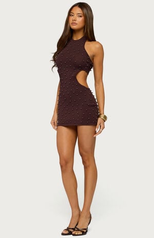 Kelcey Bead Cutout Knit Mini Dress image number 2