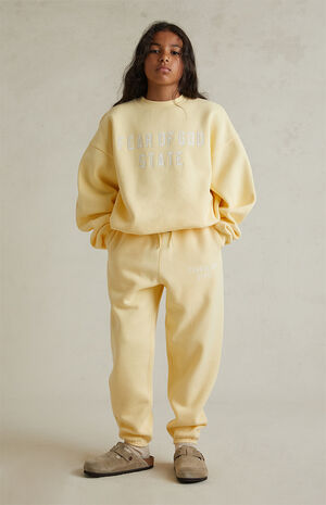 Kids Garden Yellow Classic Fleece Sweatpants image number 2