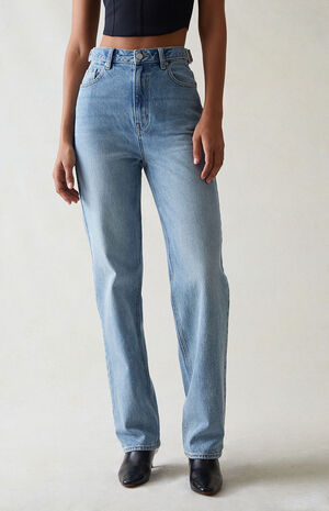 Eco Light Indigo '90s Boyfriend Jeans image number 3