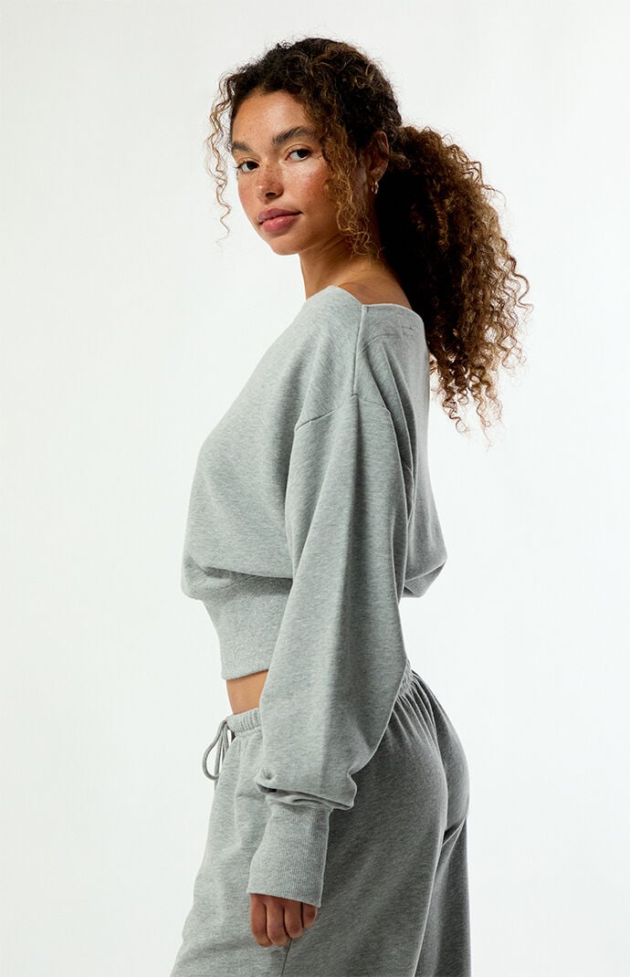 PAC 1980 Active French Terry Off-The-Shoulder Sweatshirt