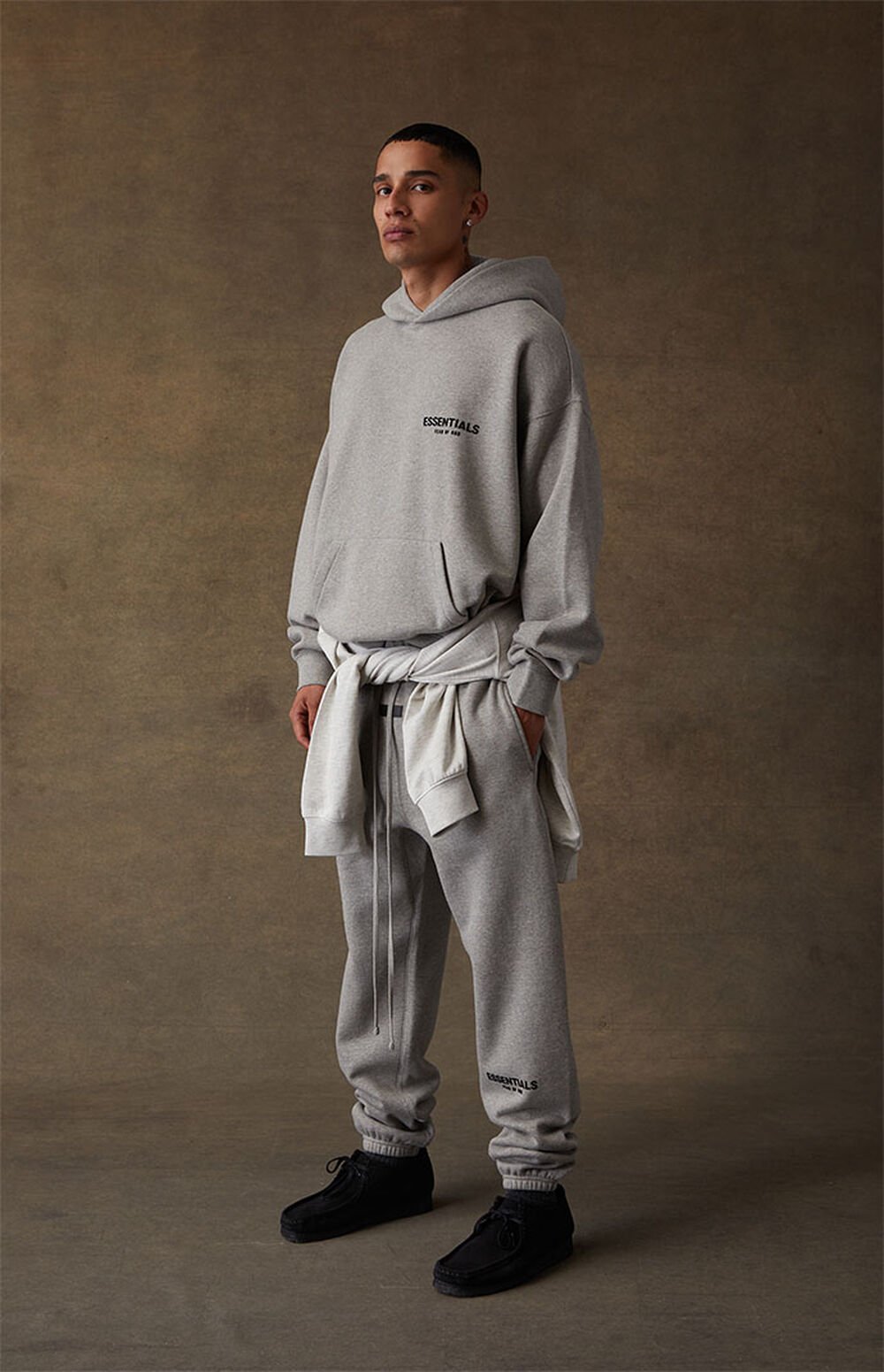 Fear of God Essentials Dark Oatmeal Hoodie PacSun
