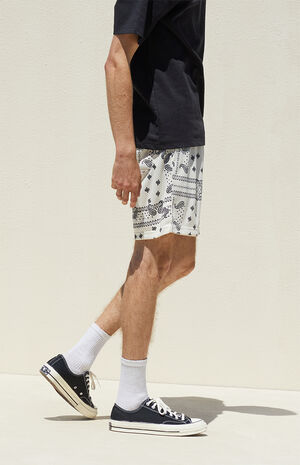 Mesh Paisley Shorts image number 3