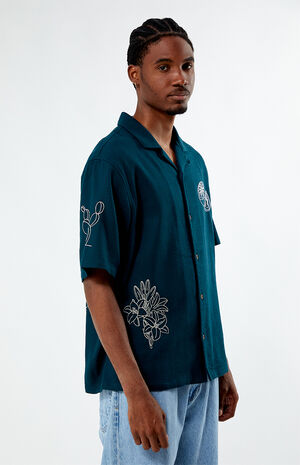 Stitch Applique Oversized Camp Shirt image number 3