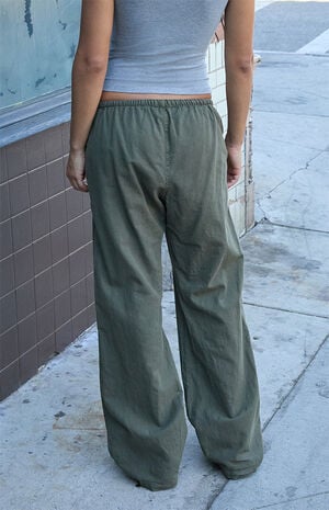 Green Anastasia Low Rise Baggy Pants image number 4