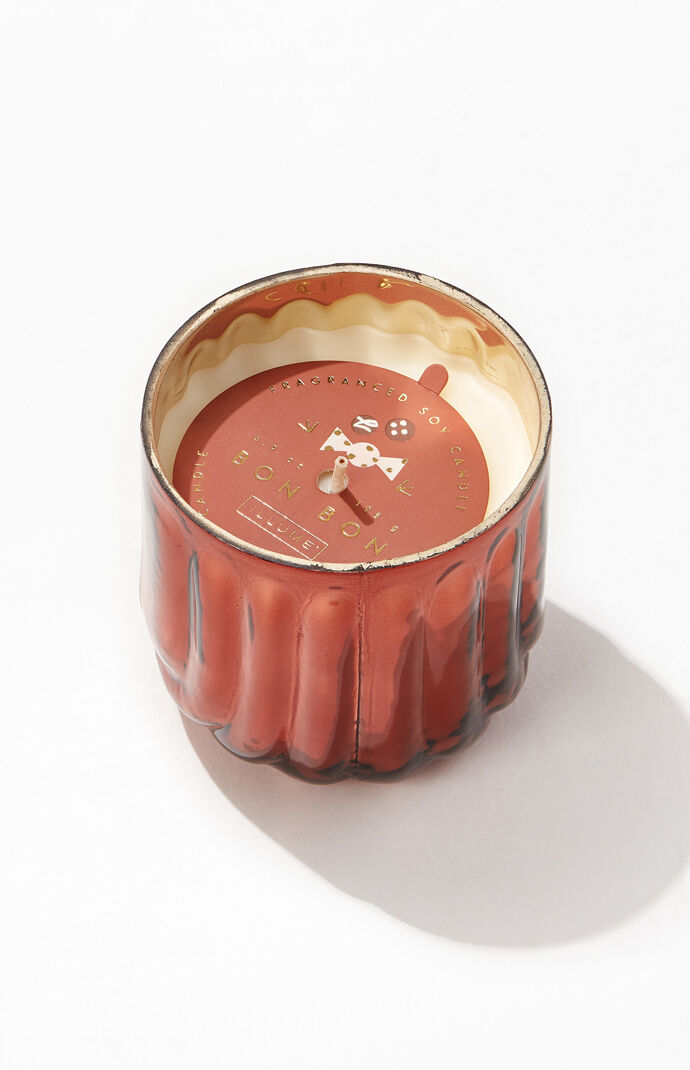 Bon Bon Pressed Glass Candle
