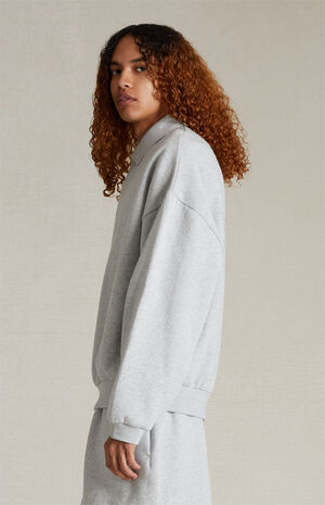 Light Heather Grey Polo Sweatshirt image number 2