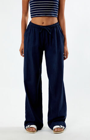 Easy Pull-On Linen Pants image number 1