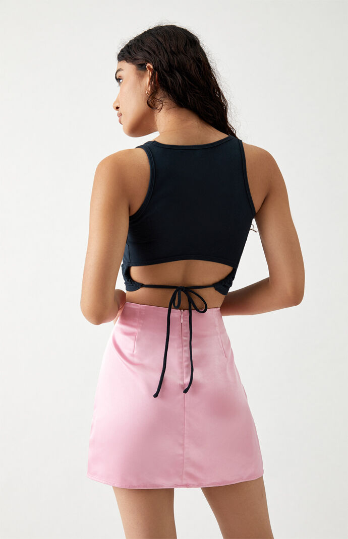 Satin Mini Skirt