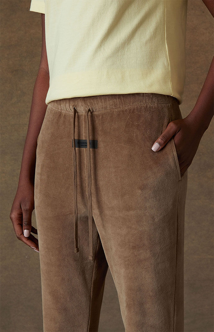 Fear of God Essentials Women's Wood Velour Sweatpants | PacSun