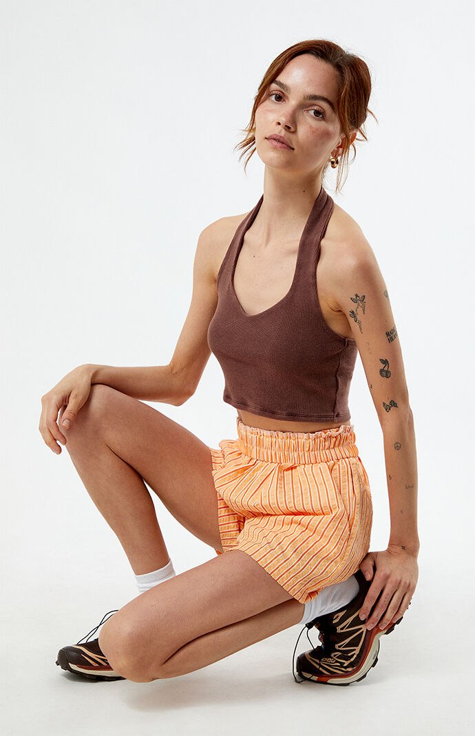 Est. PAC 1980 Vintage Wash Ribbed Halter Top