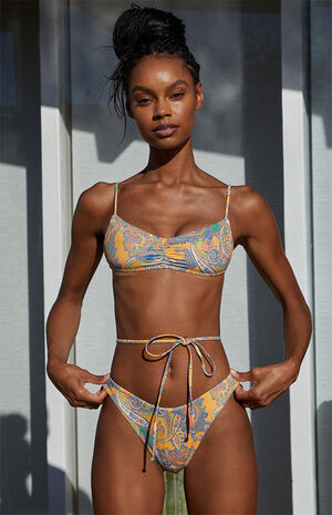 Eco Paisley Diana Tie Up High Cut Bikini Bottom image number 2