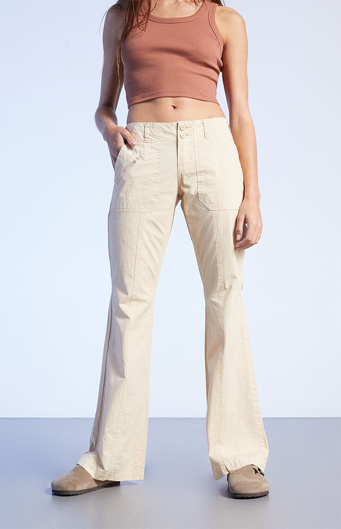 Tan flare pants clearance