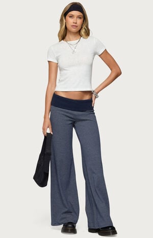 Amarna Striped Fold Over Pants image number 5