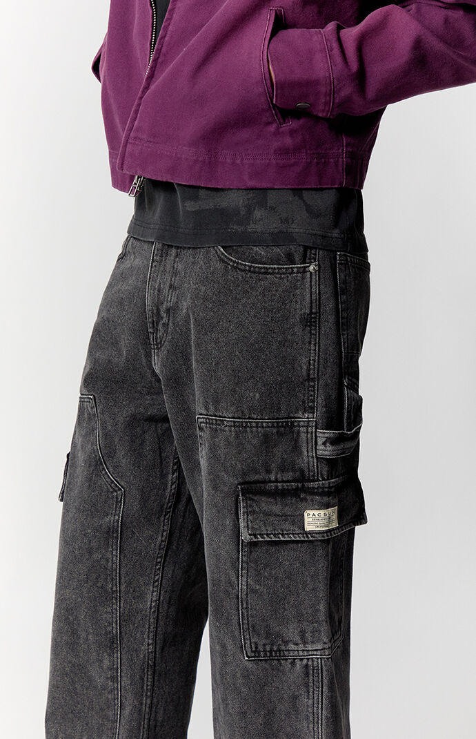 Pacsun Dylan Baggy Jeans Cargo Carpenter Faded Black | Pacsun