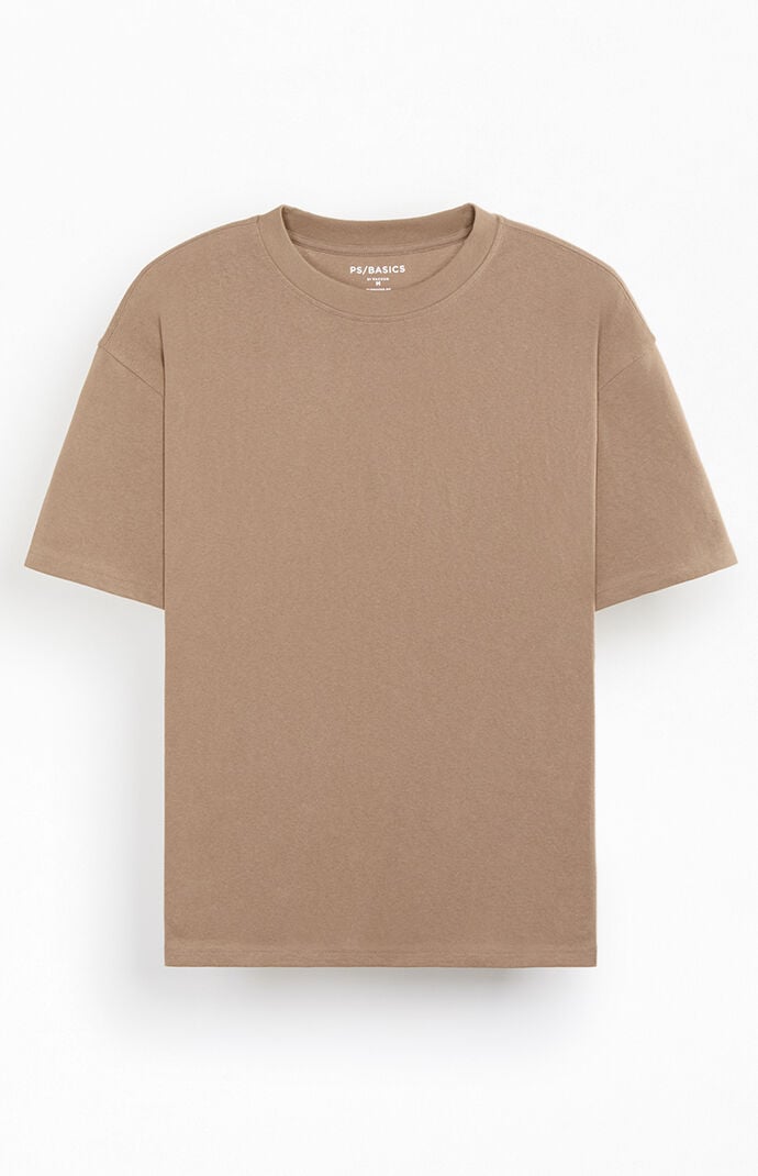 【U LAN】[U-BASIC] Basic Oversized Fit Cotton S/S Shirt PS Basics Basic Oversized T-Shirt | PacSun